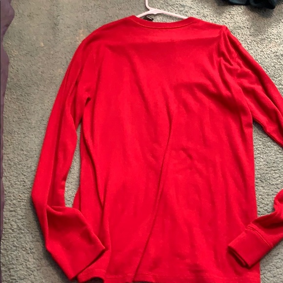 NWT express red waffle long sleeve - Picture 3 of 3